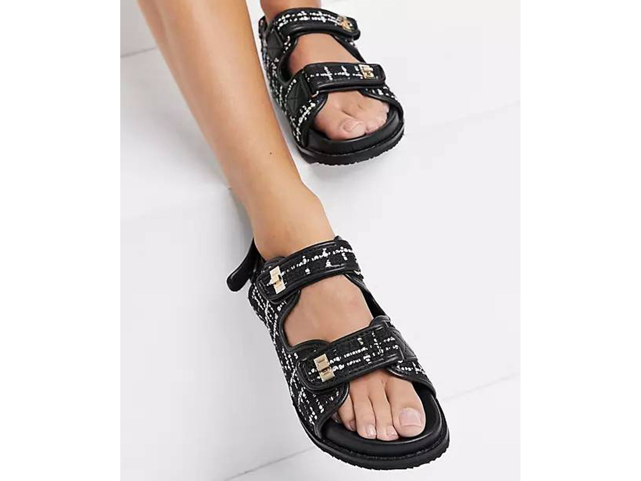 Asos cheap tweed sandals